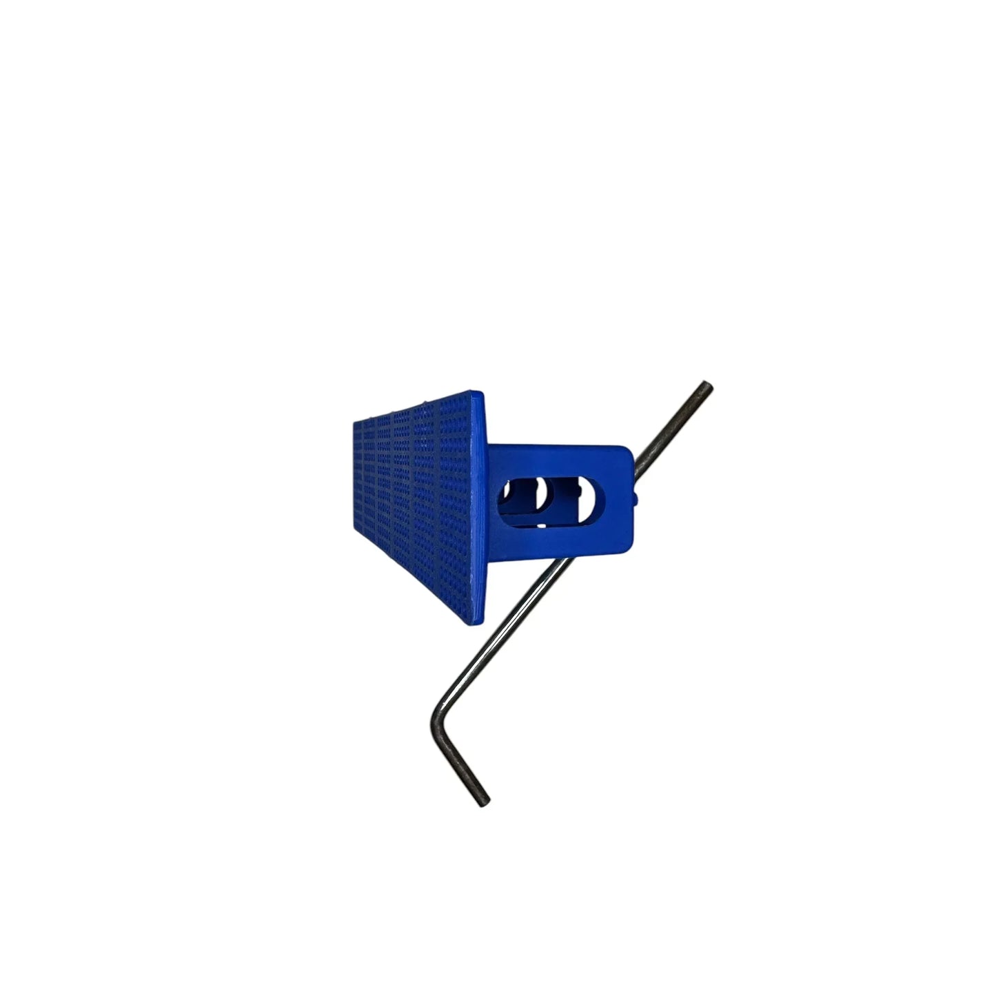 36mm flat blue PDR pulling tab applied to a linear dent
