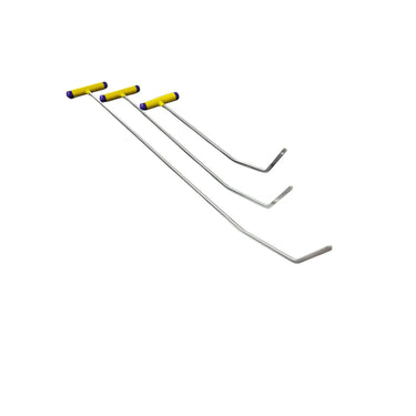 Zelvora Edition 3-Piece Double Bend Round Tip Steel PDR Tools – Paintless Dent Repair Rods