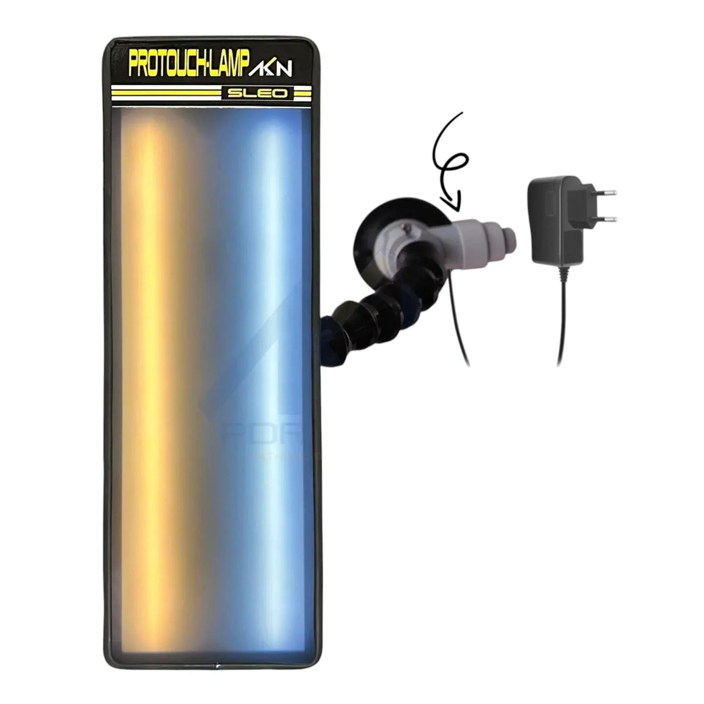 Compact 45x13cm dual-LED PDR inspection light by PDR INOX