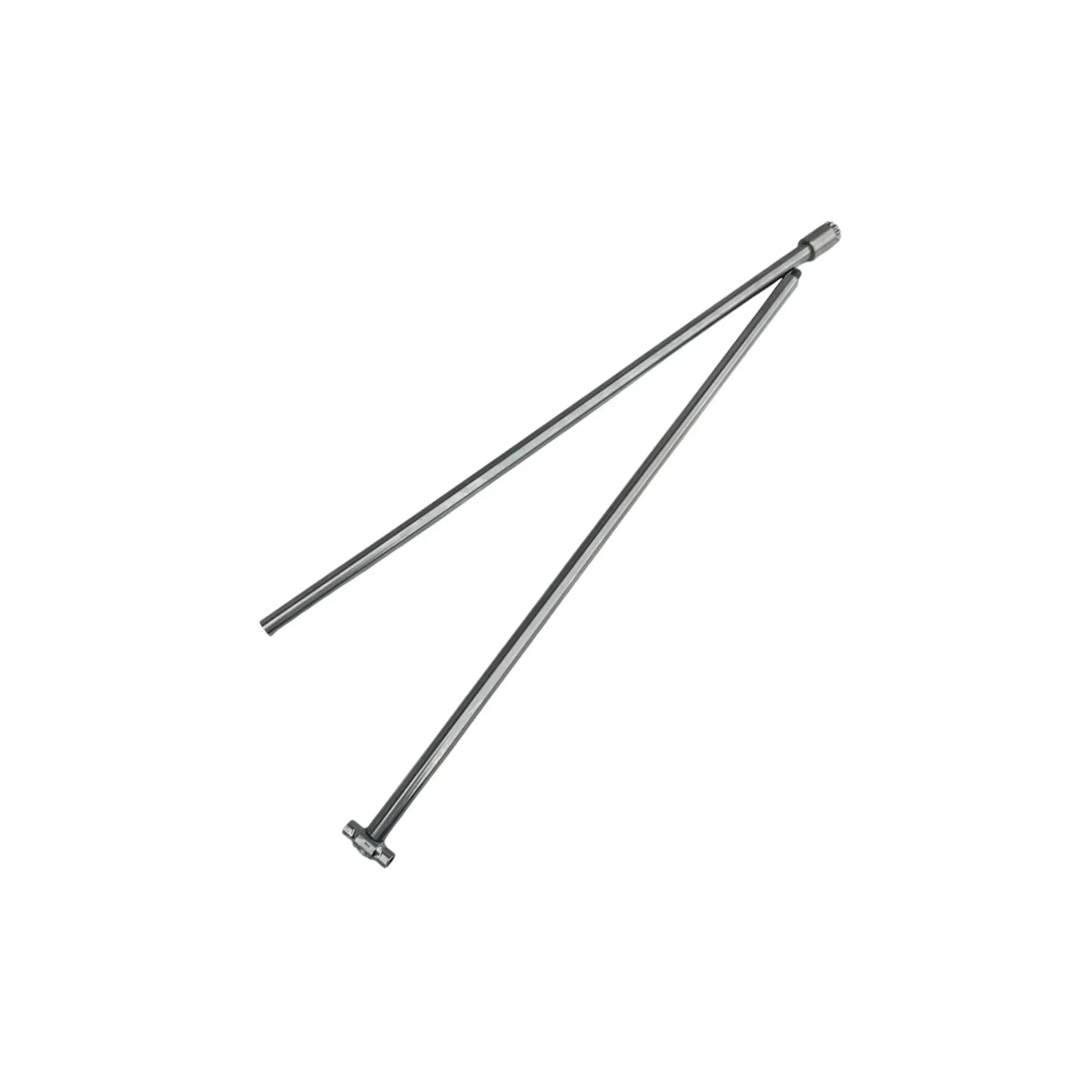 Close-up of the extreme 14mm thick steel shaft for massive power