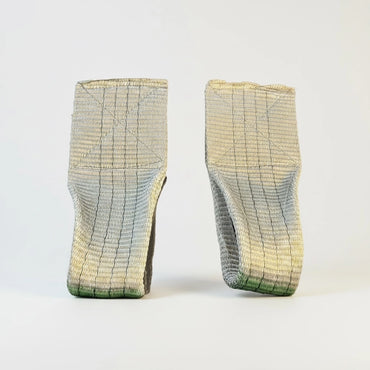 Comparison of the two sizes in the PDRINOX tensioning rope kit showing the high-tonnage 25cm and 30cm durable straps side by side.