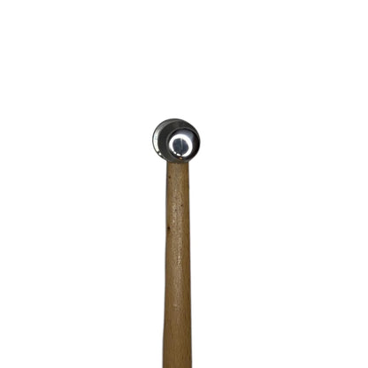 Polished stainless steel head of the ergonomic blending hammer