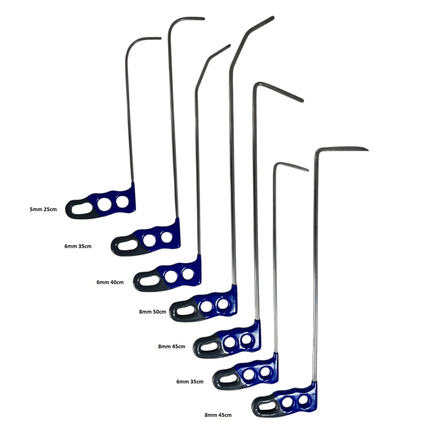 Full 55-piece layout of the premium handmade PDR tool set
