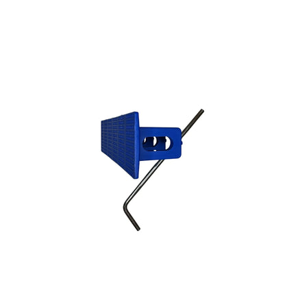 36mm flat blue PDR pulling tab applied to a linear dent