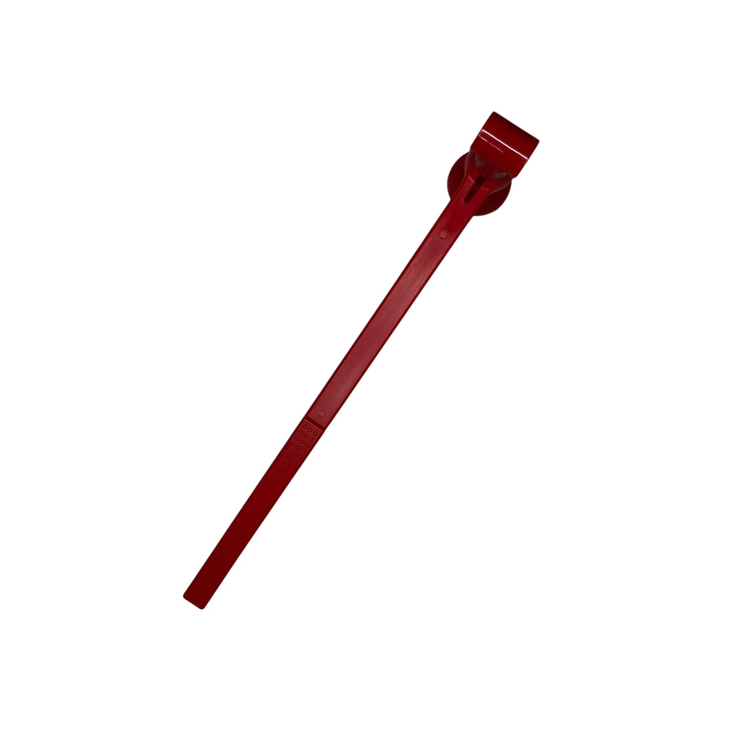 Close-up of the non-marring plastic face on the heavy duty hammer