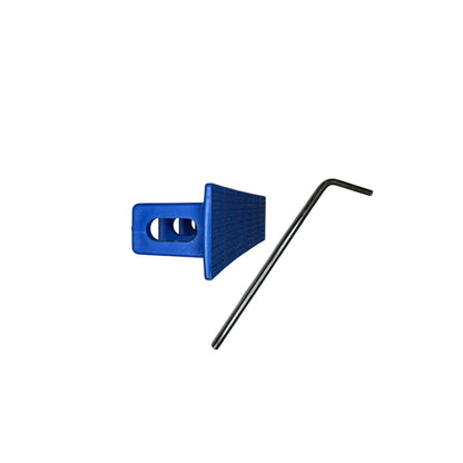 Flat base design of the 40mm blue PDR pulling tab for creases