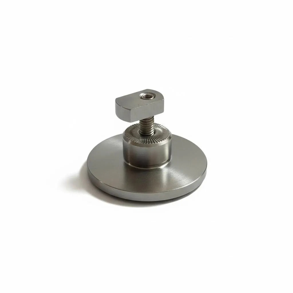 Large stainless steel PDR tab base for deep dent removal