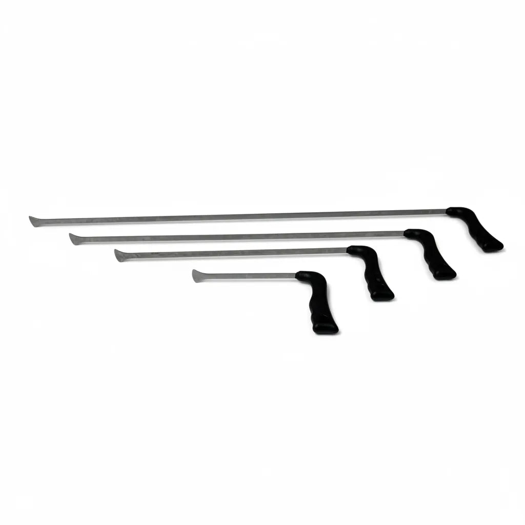 PDR INOX dent repair rod accessing a tight door panel