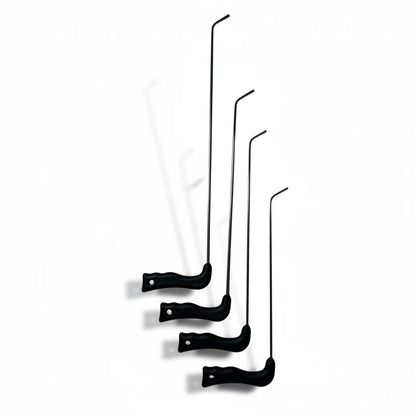 White spring steel rods showing flexibility and strength