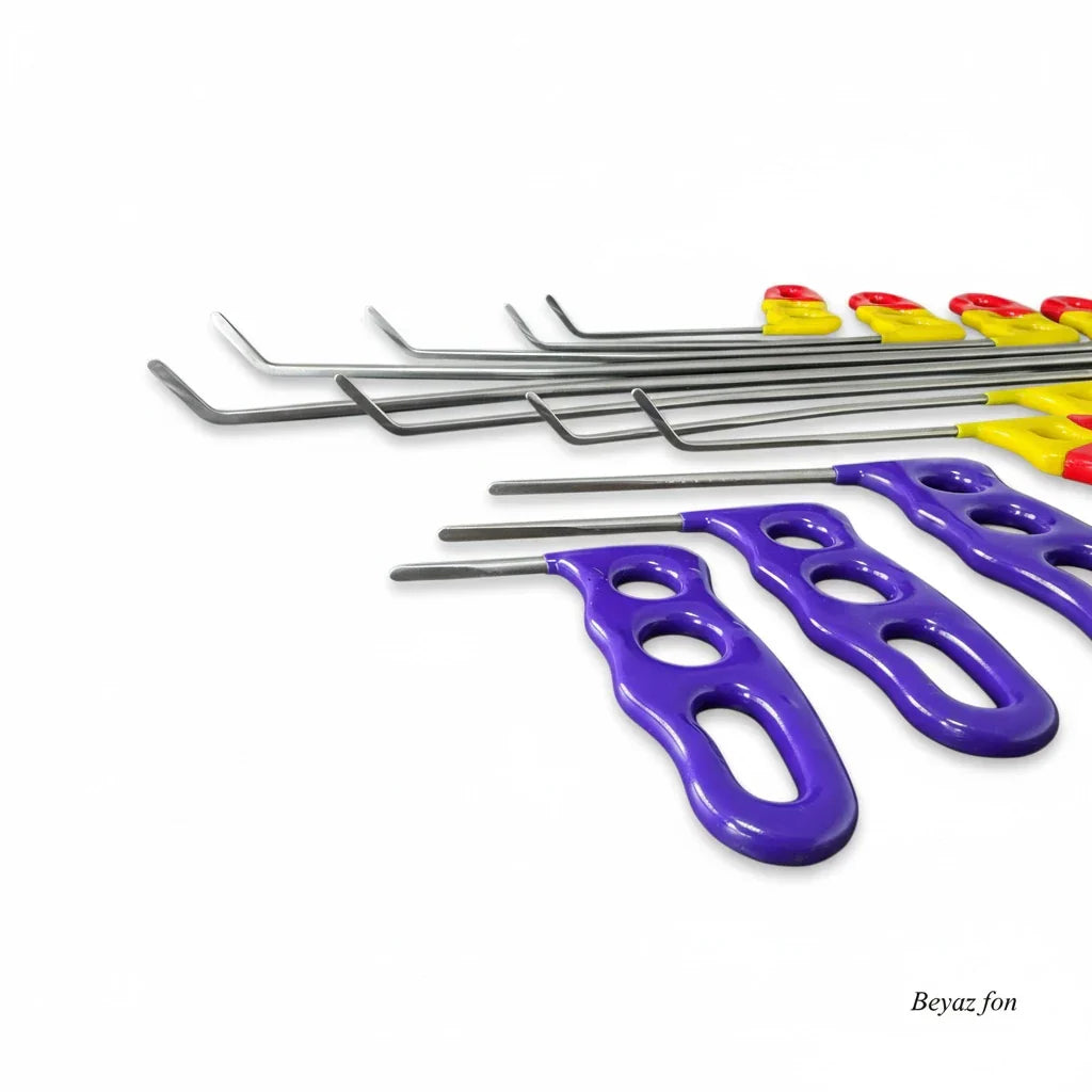 Close-up of the 6mm double-bend PDR rod tips