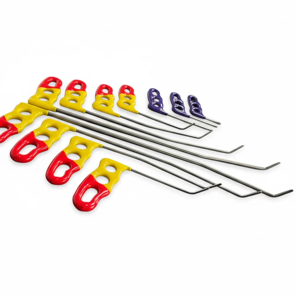 PDR INOX double-bend rod reaching behind a panel brace