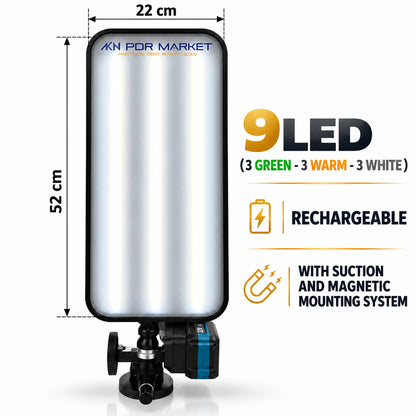 Kabellose 9-LED-PDR-Lampe im Weißlicht-Modus