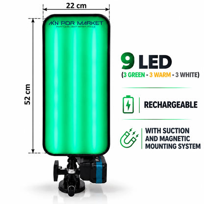 Kabellose 9-LED-PDR-Lampe im Grünlicht-Modus