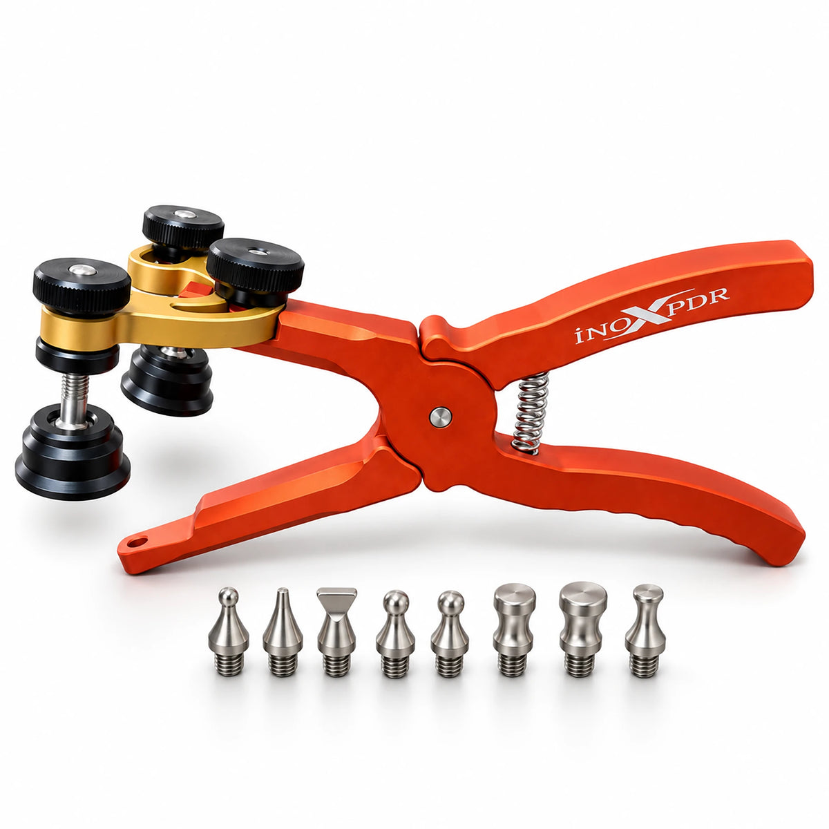 Pince de réparation des bords PDR INOX orange avec embouts interchangeables