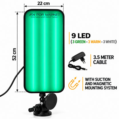 Elektrische 9-LED-PDR-Lampe im Grünlicht-Modus