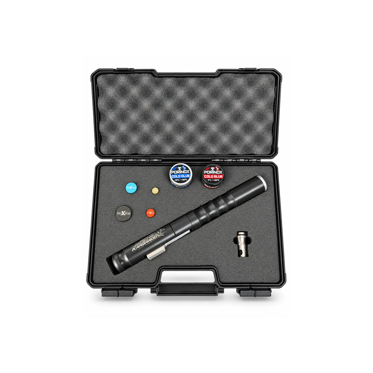 Kangaroo Long trigger slide hammer set in carrying case with PDR INOX summer and winter cold glue