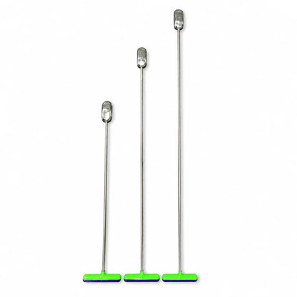 Lecce Edition 3-Piece Straight Vertical Wide Oval Head PDR Rod Set with T-Handles (10mm)