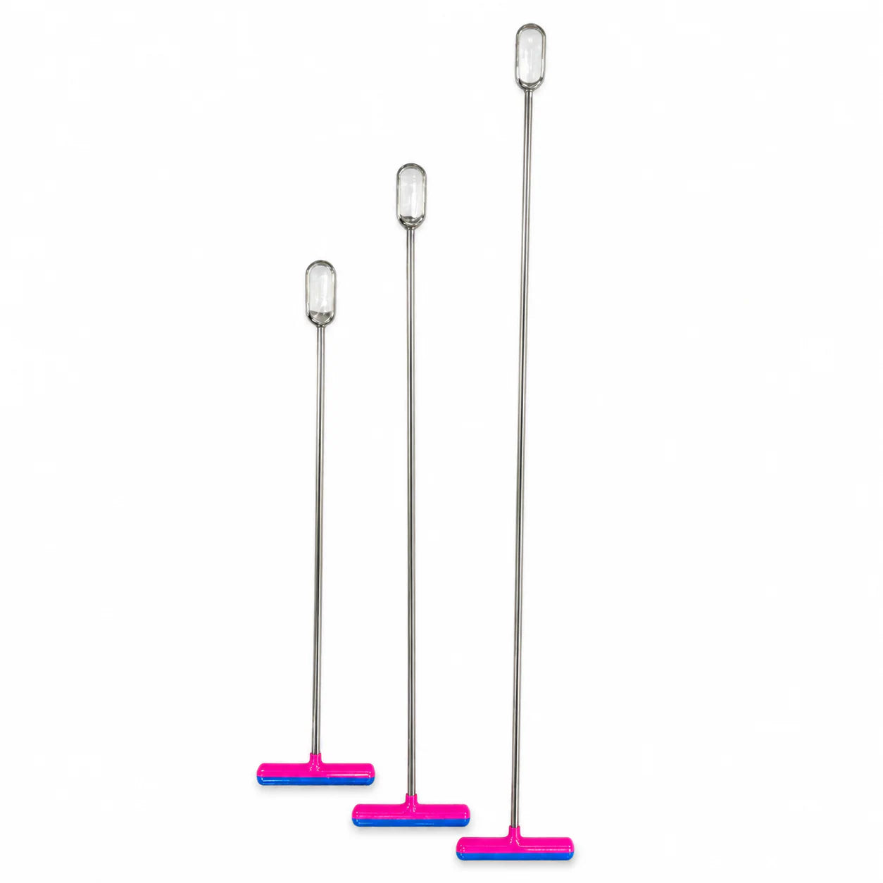 Salerno Edition 3-Piece 155° Curved Vertical Wide Oval Head PDR Rod Set with T-Handles (10mm)