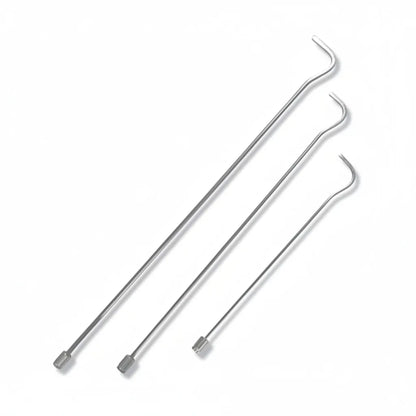 Heavy-duty 8-12mm rods with round tips for safe PDR correction