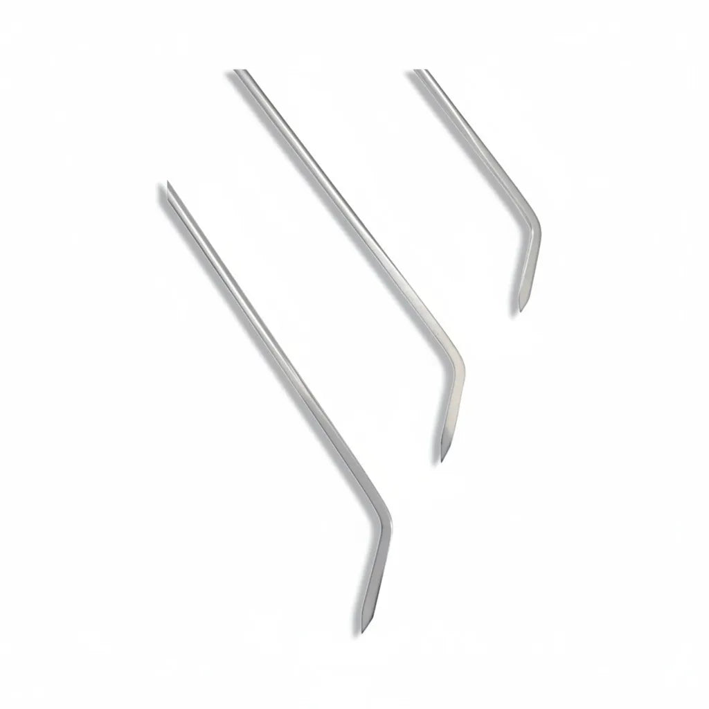 Close-up of the sharp tips on the Ancona Edition 6mm rods