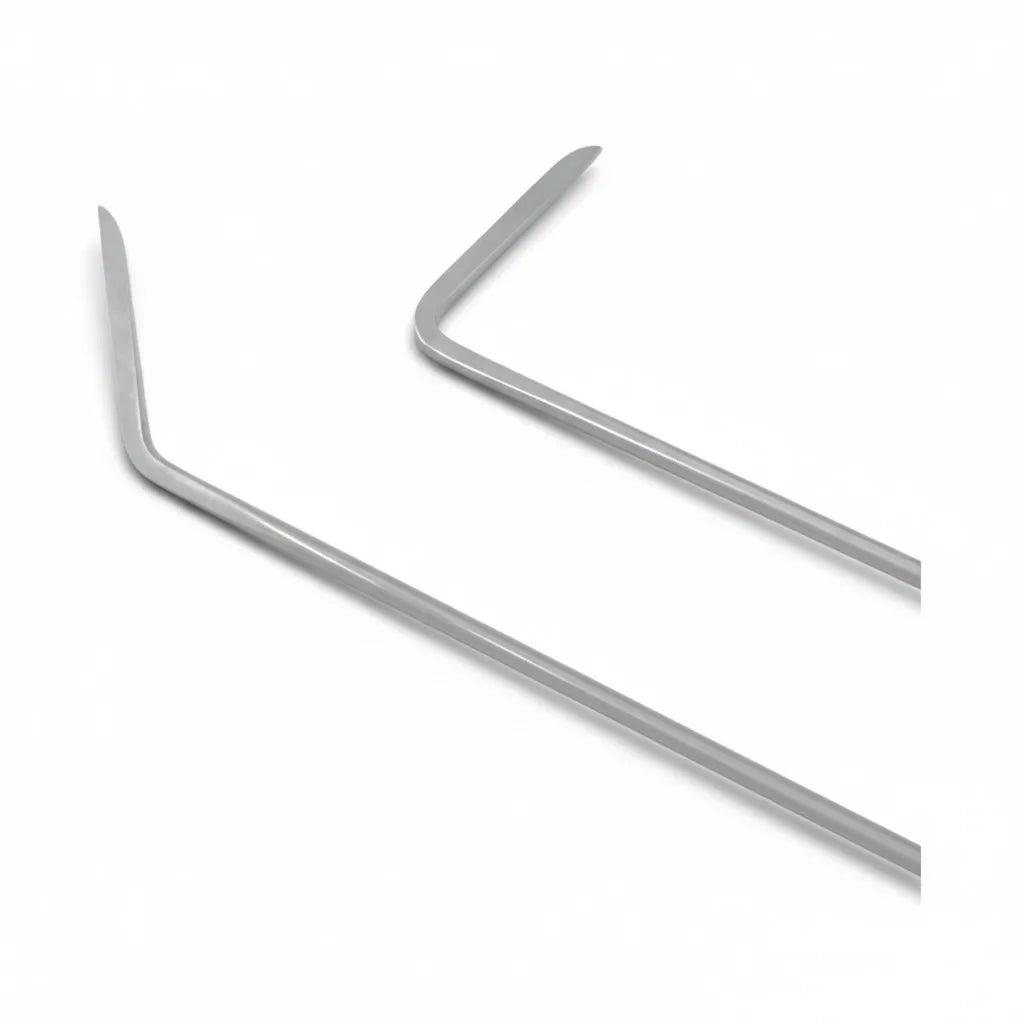 Close-up of the unique special bend geometry on Brno rods