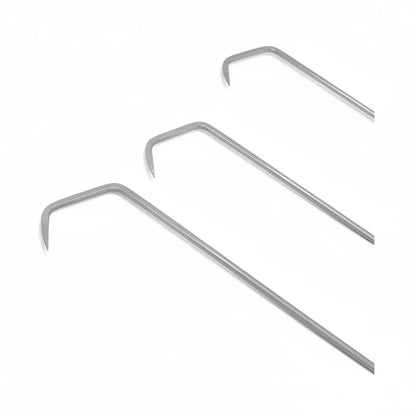 Close-up of the small medium and large tips in the Lucca set