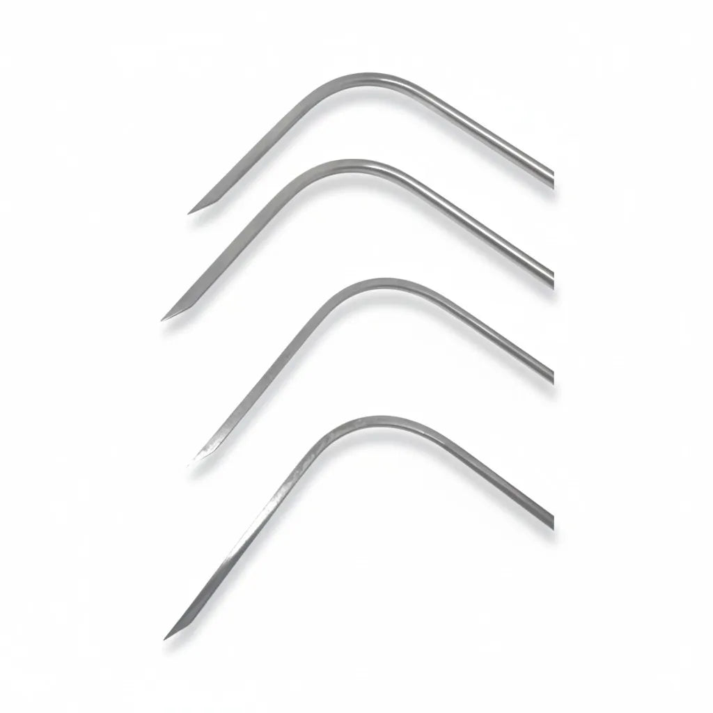 Close-up of the round tips for smooth pushes on Ronda rods