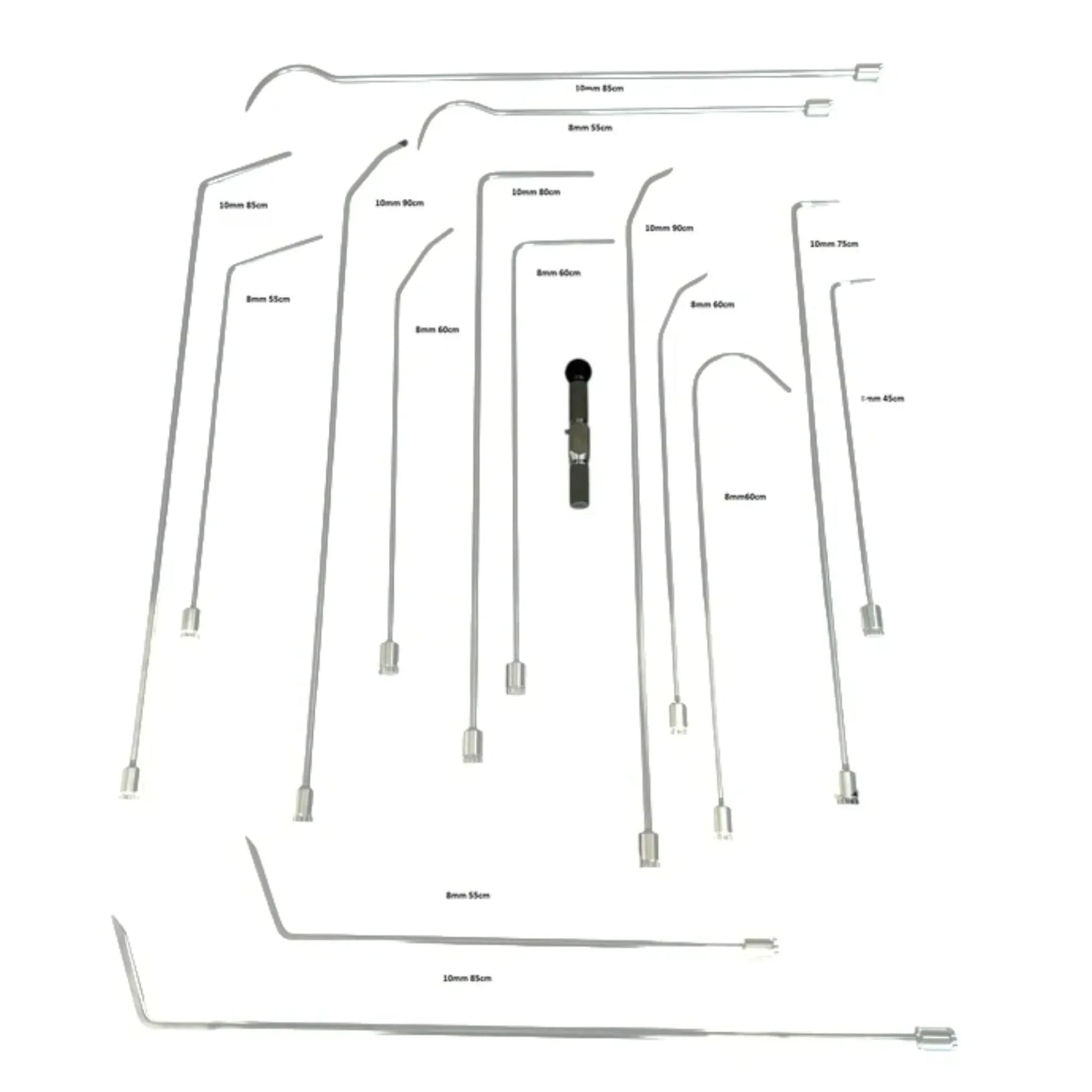 High-grade steel shafts on the 360-rotating PDR tools