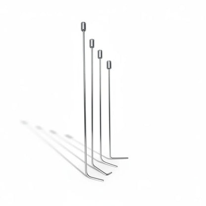 Polished round tips on the Madrid Edition steel PDR rods