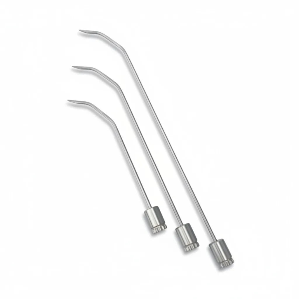 Complete 3-piece layout of the Milano series sharp tip set