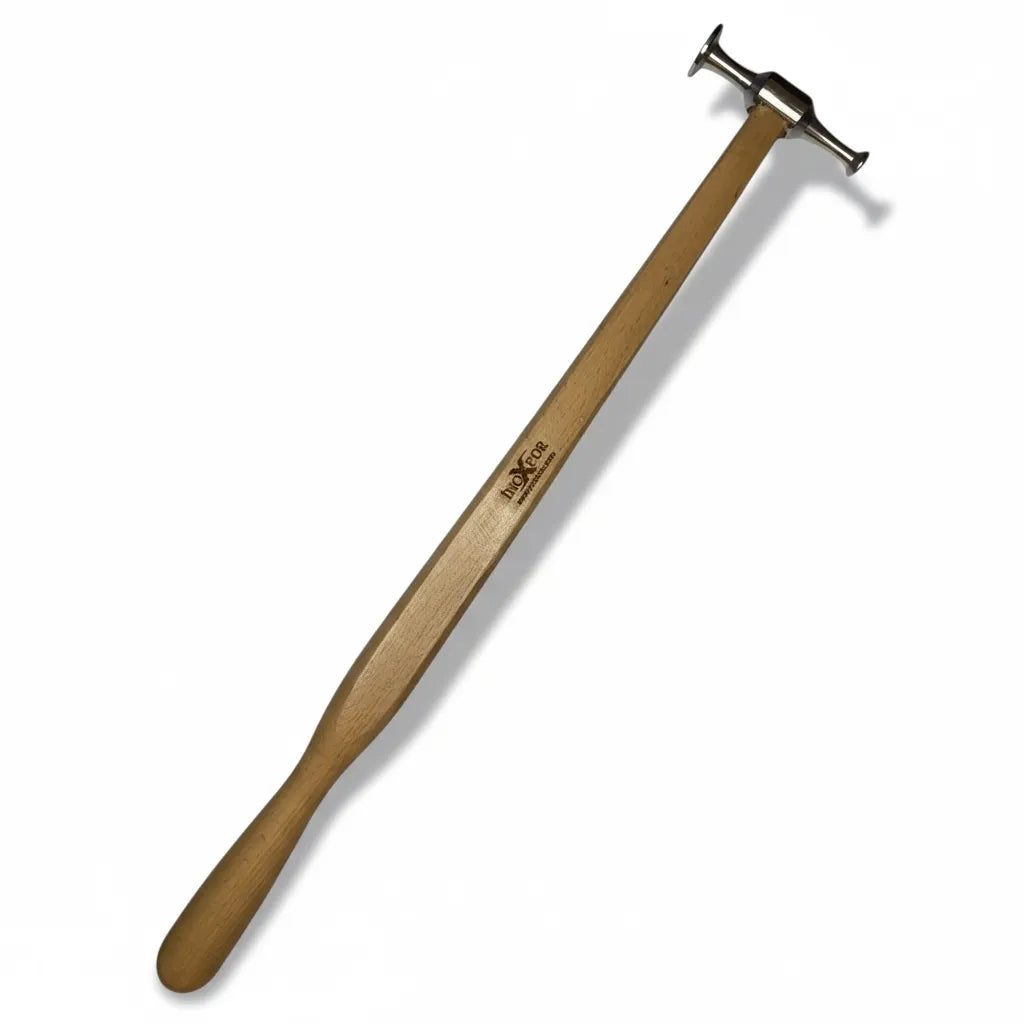 Ergonomic stainless steel blending hammer with wooden handle