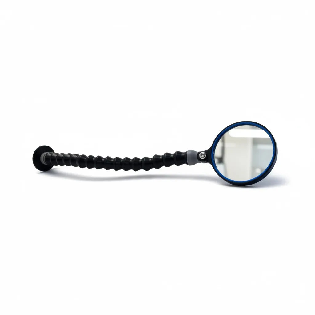 Close-up of the magnifying lens over a micro vehicle dent