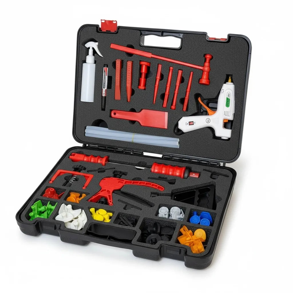 Full layout of the 145-piece comprehensive PDR tool set