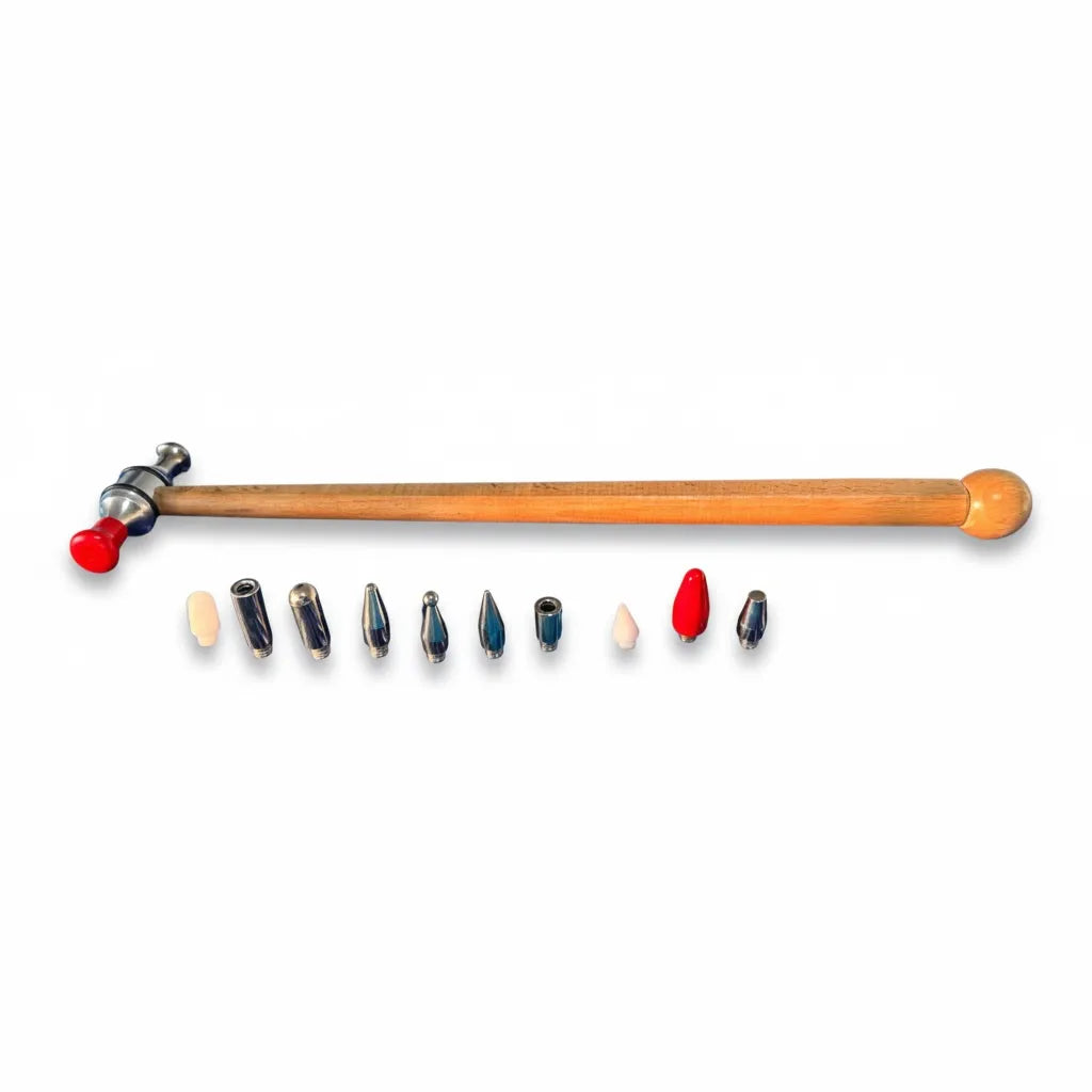 Aluminum PDR hammer with 12 interchangeable tips by PDR INOX