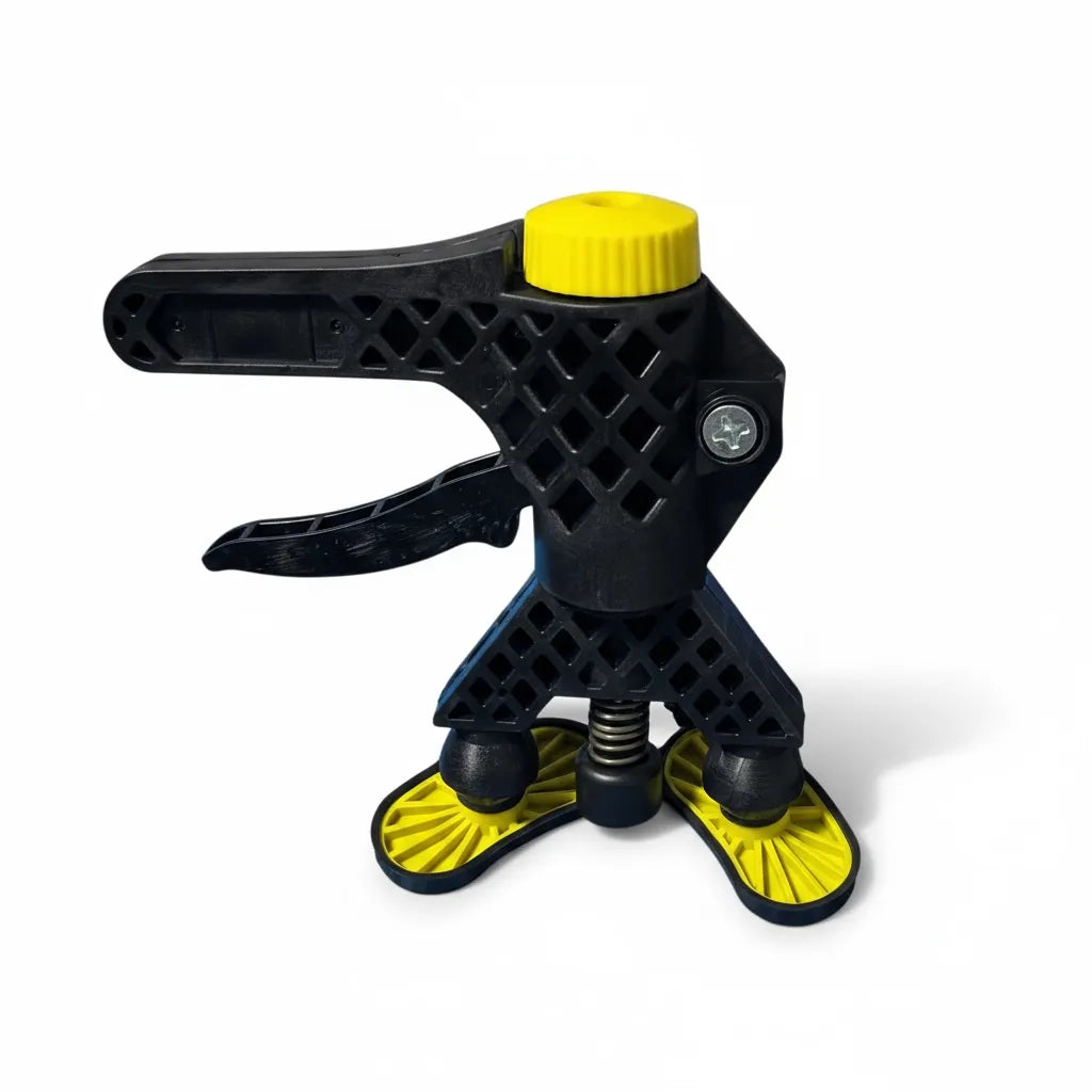 Close-up of the ergonomic grip on the dent puller pliers