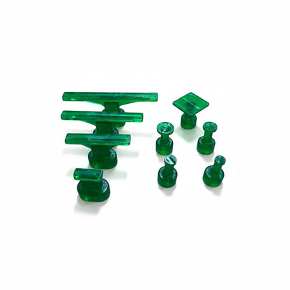 Various sizes of transparent green PDR pulling tabs