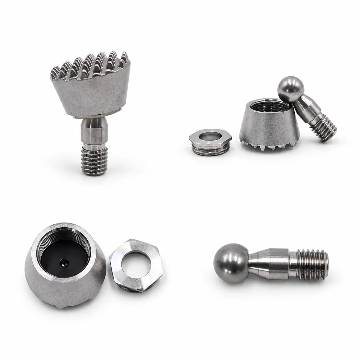 PDR INOX Rotatable Serrated Stainless Steel PDR Tip (M8 Thread)