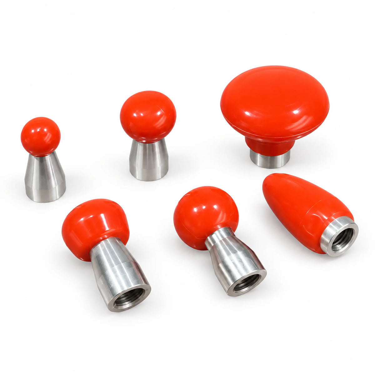 PDR INOX 6-Piece Multi-Shape Red Rubber PDR Tips Set