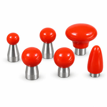 PDR INOX 6-Piece Multi-Shape Red Rubber PDR Tips Set