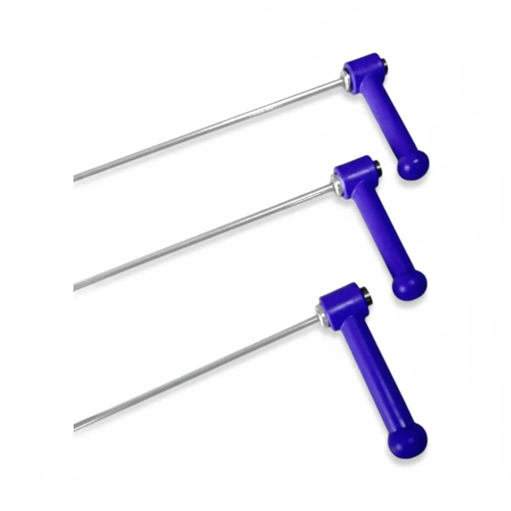 Close-up of the three progressive rod sizes in the Ghent set