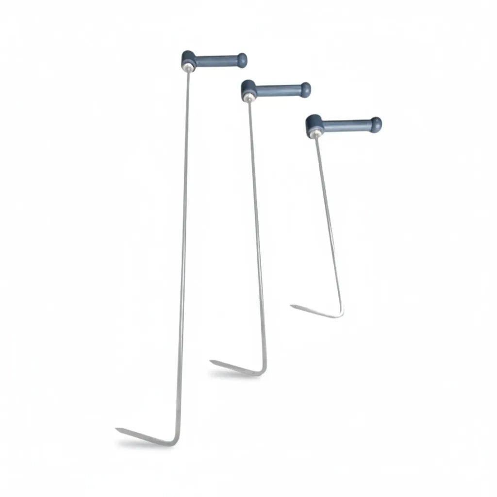 Close-up of the round tips for safe dent pushes on Luoyang rods