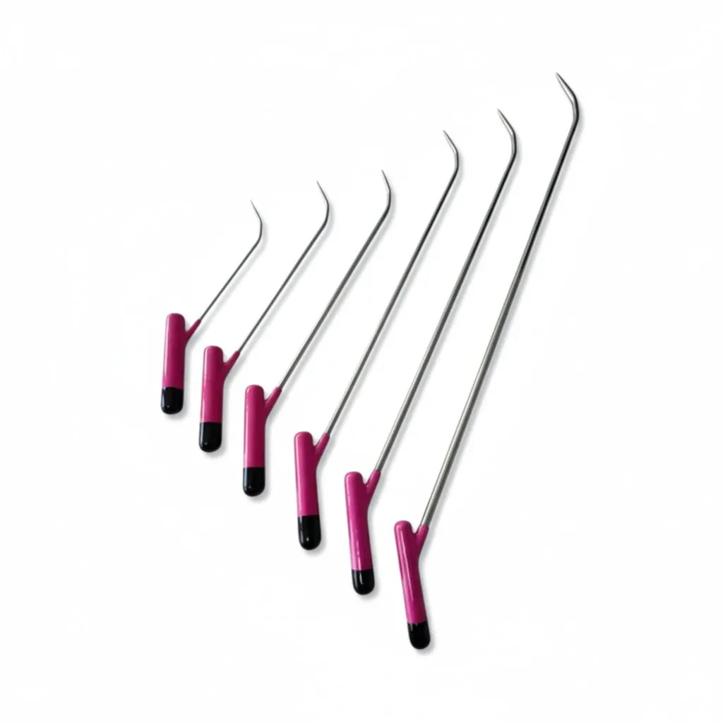 Cadiz Edition 6-piece angled handle PDR rod set by PDR INOX