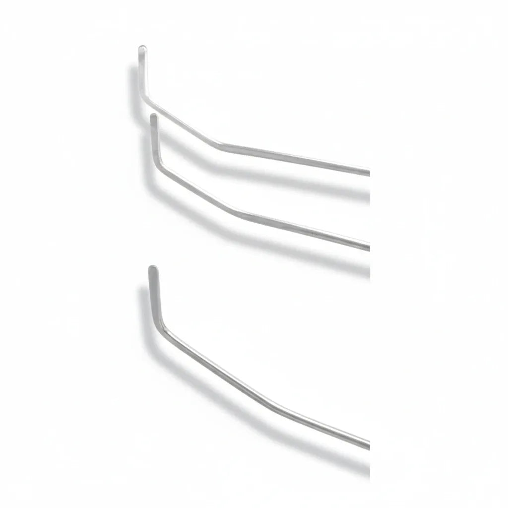 Close-up of the round tips on the Norvexa Edition mixed bend rods