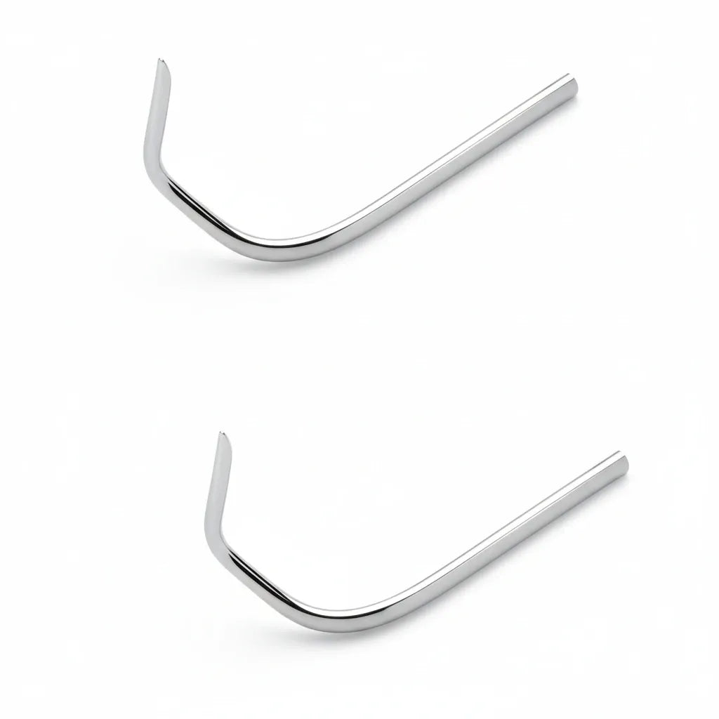 Close-up of the sharp tip on the Rynova Edition U-bend rod