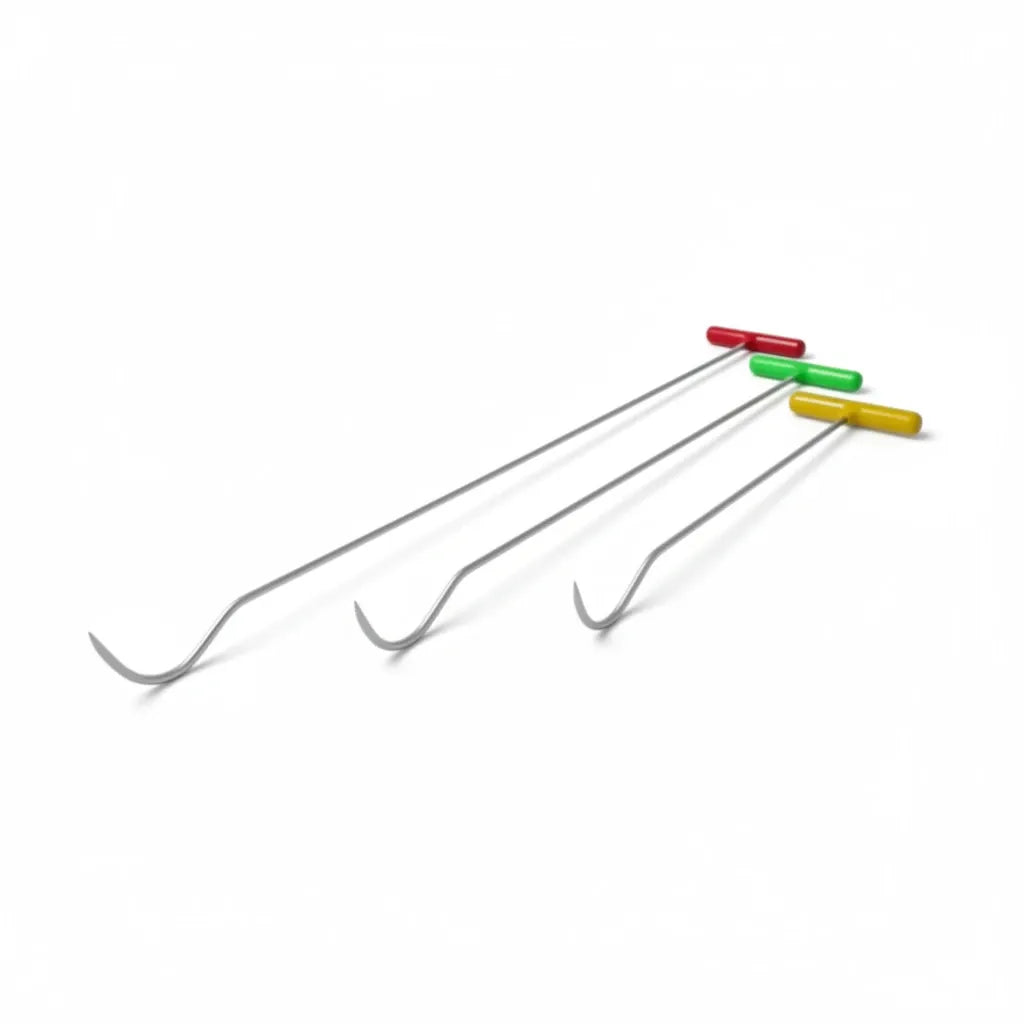 Close-up of the sharp tip on the Vexilon Edition C-bend rod
