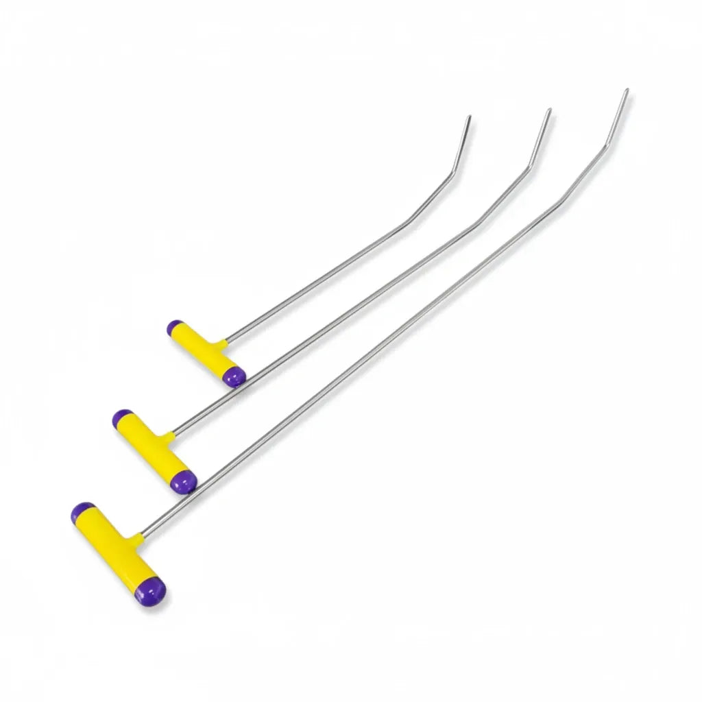 Close-up of the round tip on the Zelvora Edition double bend rod