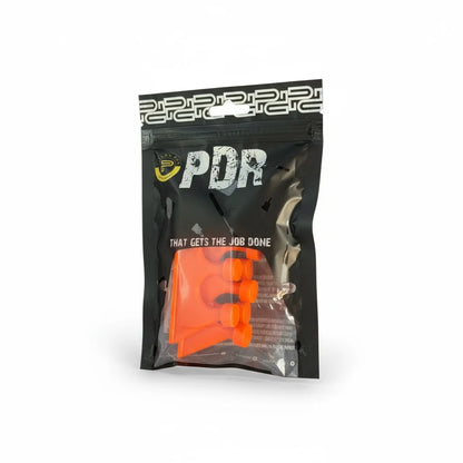 PDR INOX triple-stem long tab applied to a severe body line dent