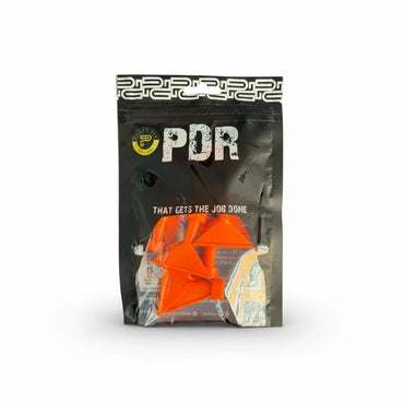 Rigid V-shape stem of the narrow crease PDR pulling tab