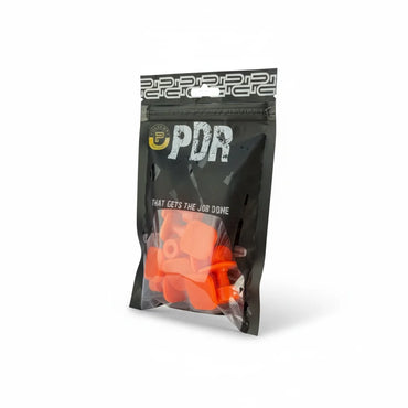 Close-up of the textured grip surface on the square PDR tabs