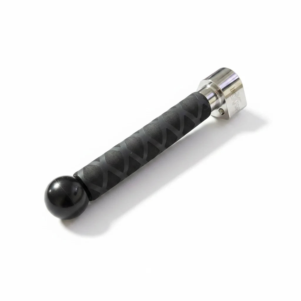 Close-up of the ergonomic design on the tactical inline sword handle
